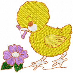 Chick Embroidery Design 4